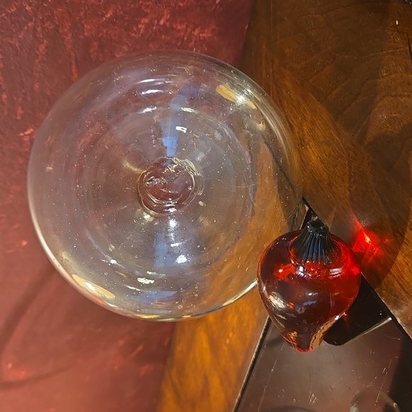 Vintage Red Chile Pepper Oil Vinegar Glass Container - Picture 5 of 6